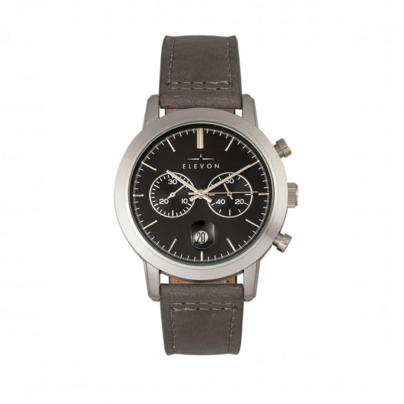 Elevon Langley Chronograph Leather-Band Watch w/ Date