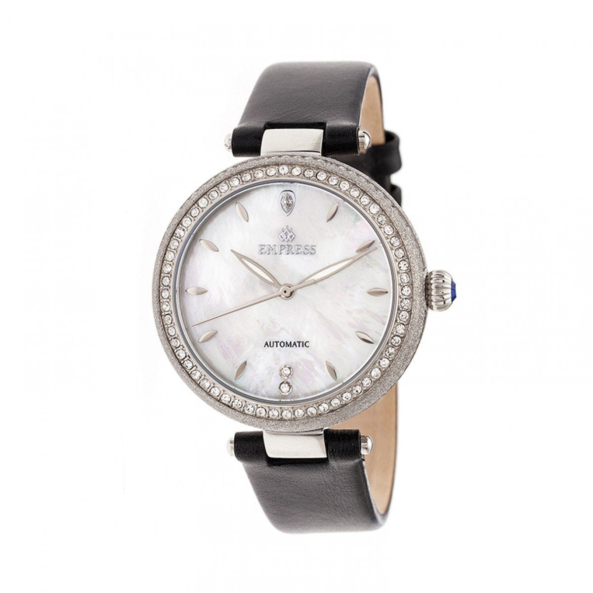 Empress Louise Automatic MOP Leather-Band Watch