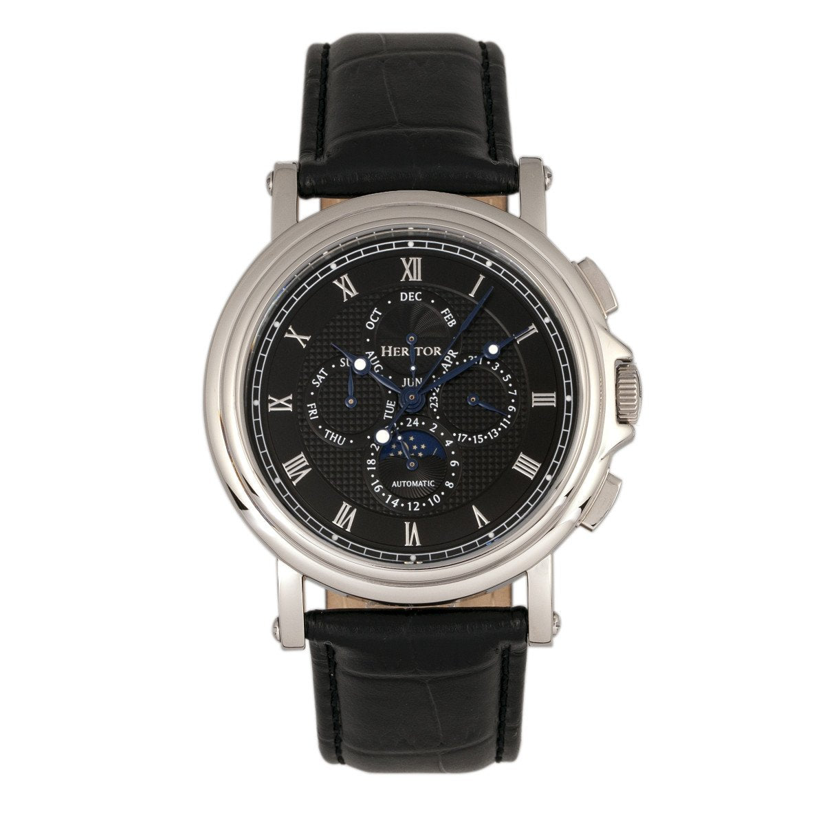 Heritor Automatic Kingsley Leather-Band Watch w/Day/Date