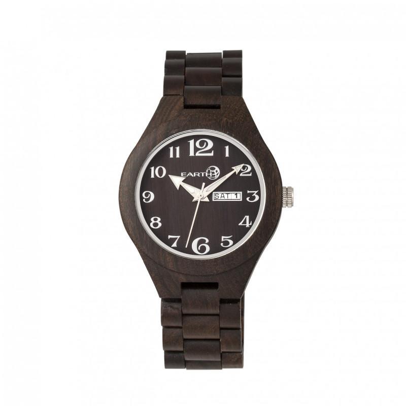 Earth Wood Sapwood Bracelet Watch w/Date