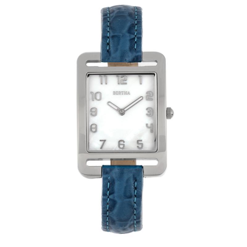 Bertha Marisol Swiss MOP Leather-Band Watch