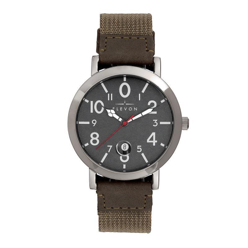 Elevon Mach 5 Canvas-Band Watch w/Date