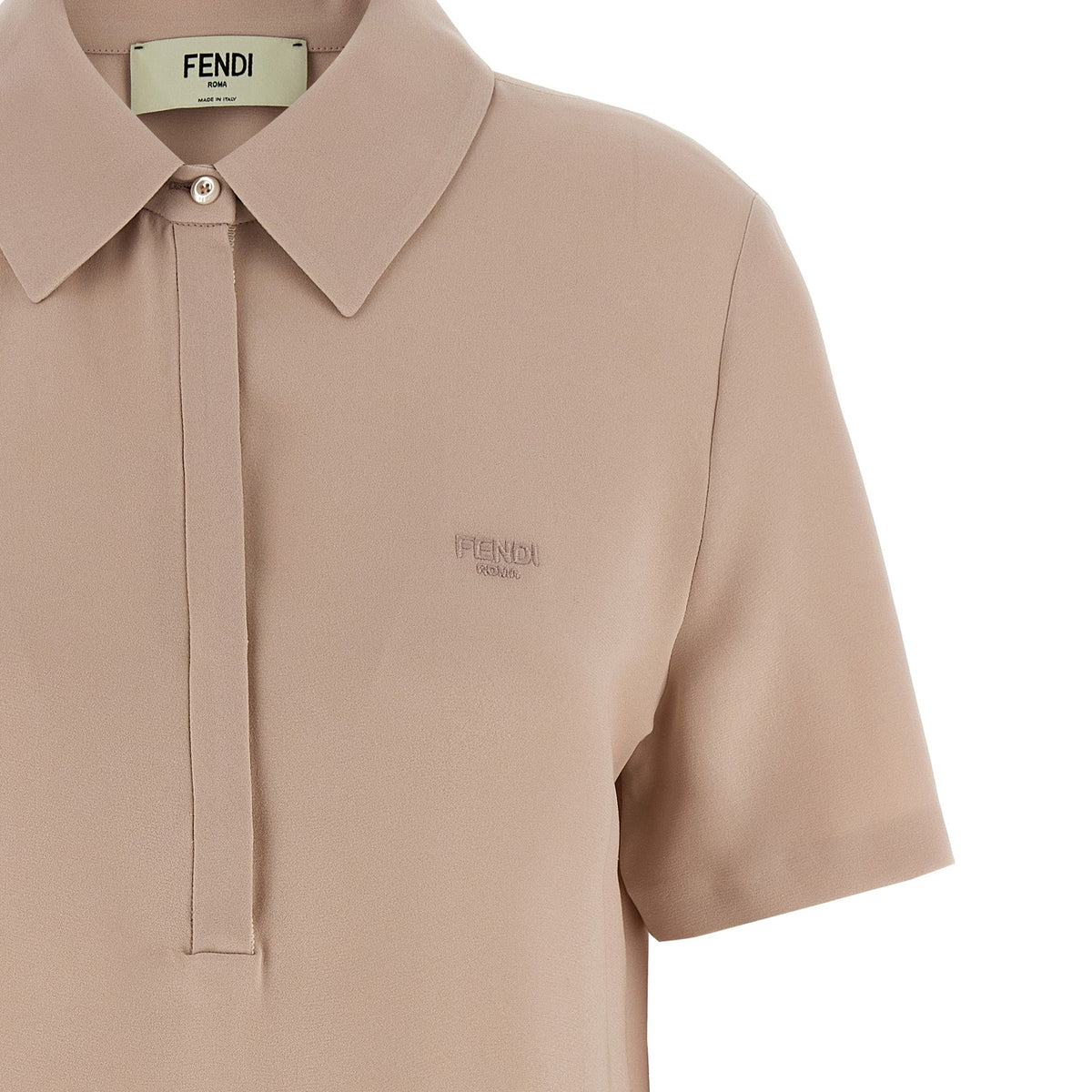 Fendi Women Silk Polo Shirt