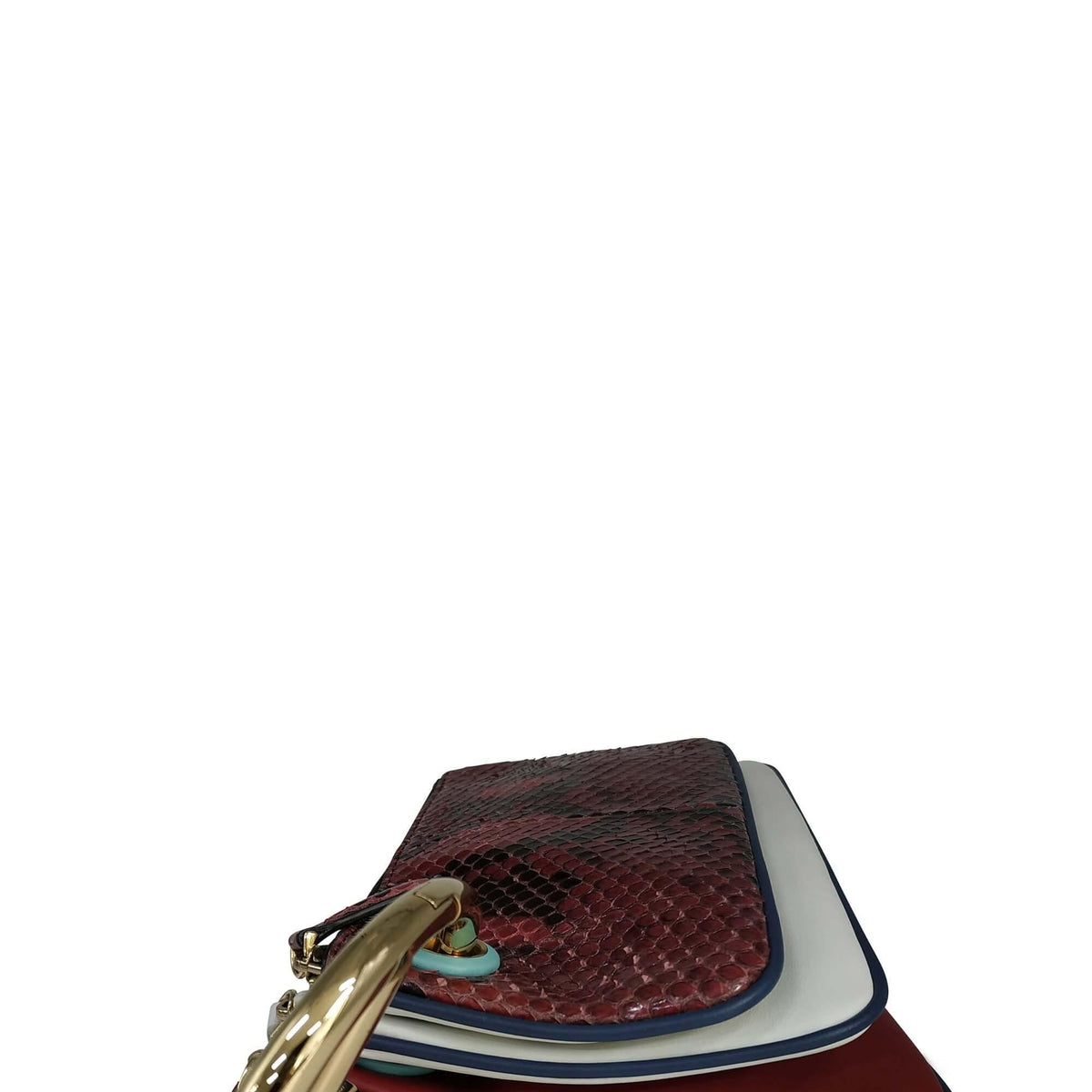 Triplette Clutch White Red