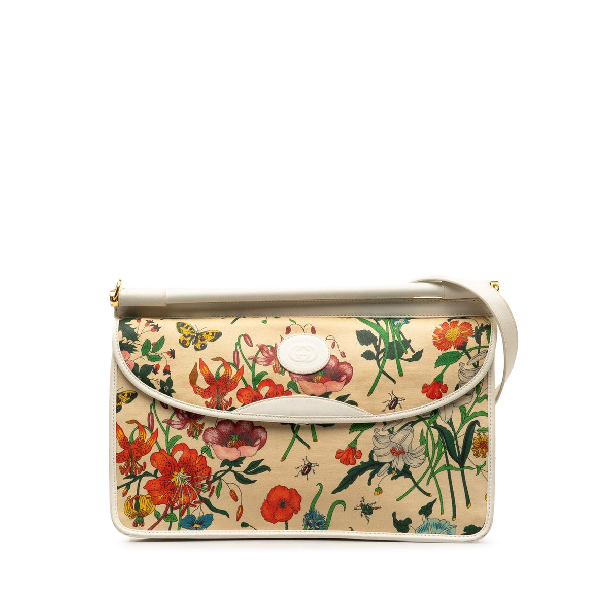 GUCCI GG Canvas Flora Crossbody Crossbody Bag