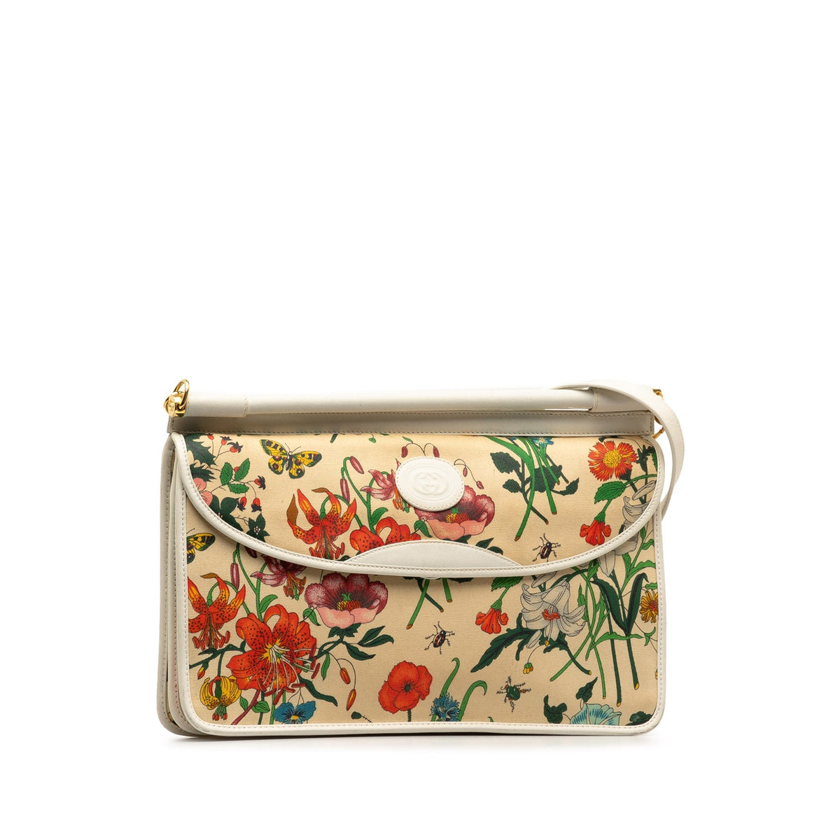 GUCCI GG Canvas Flora Crossbody Crossbody Bag
