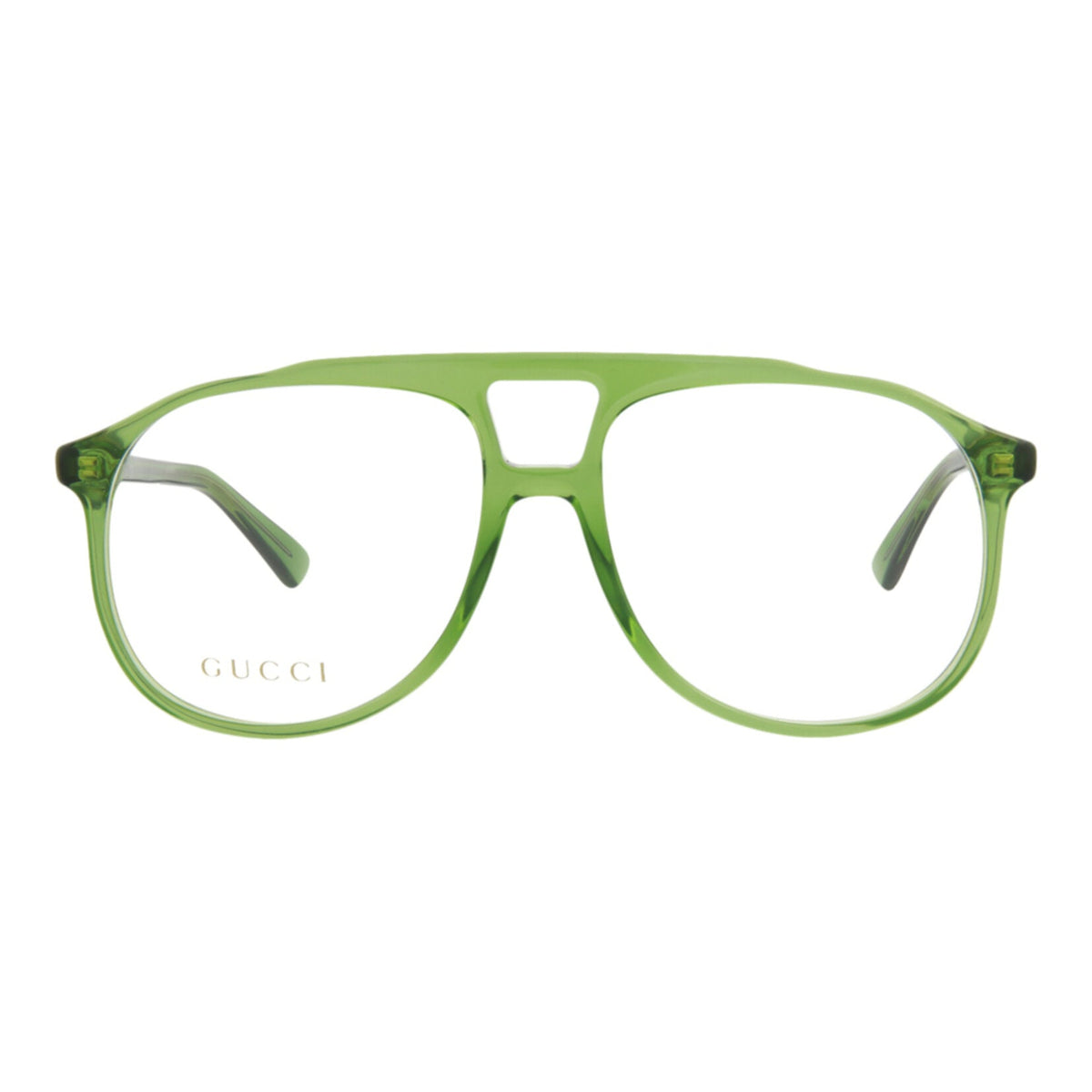 Gucci Mens Aviator Green Green Transparent Fashion Designer Eyewear