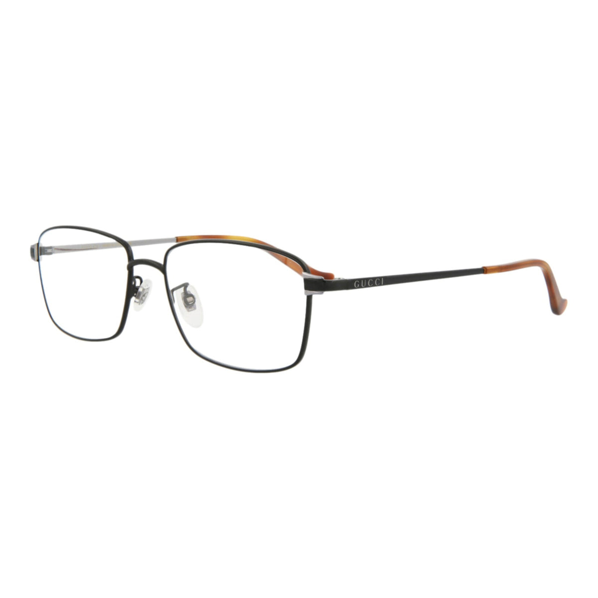 Gucci Mens Square/Rectangle Black Black Transparent Fashion Designer Eyewear