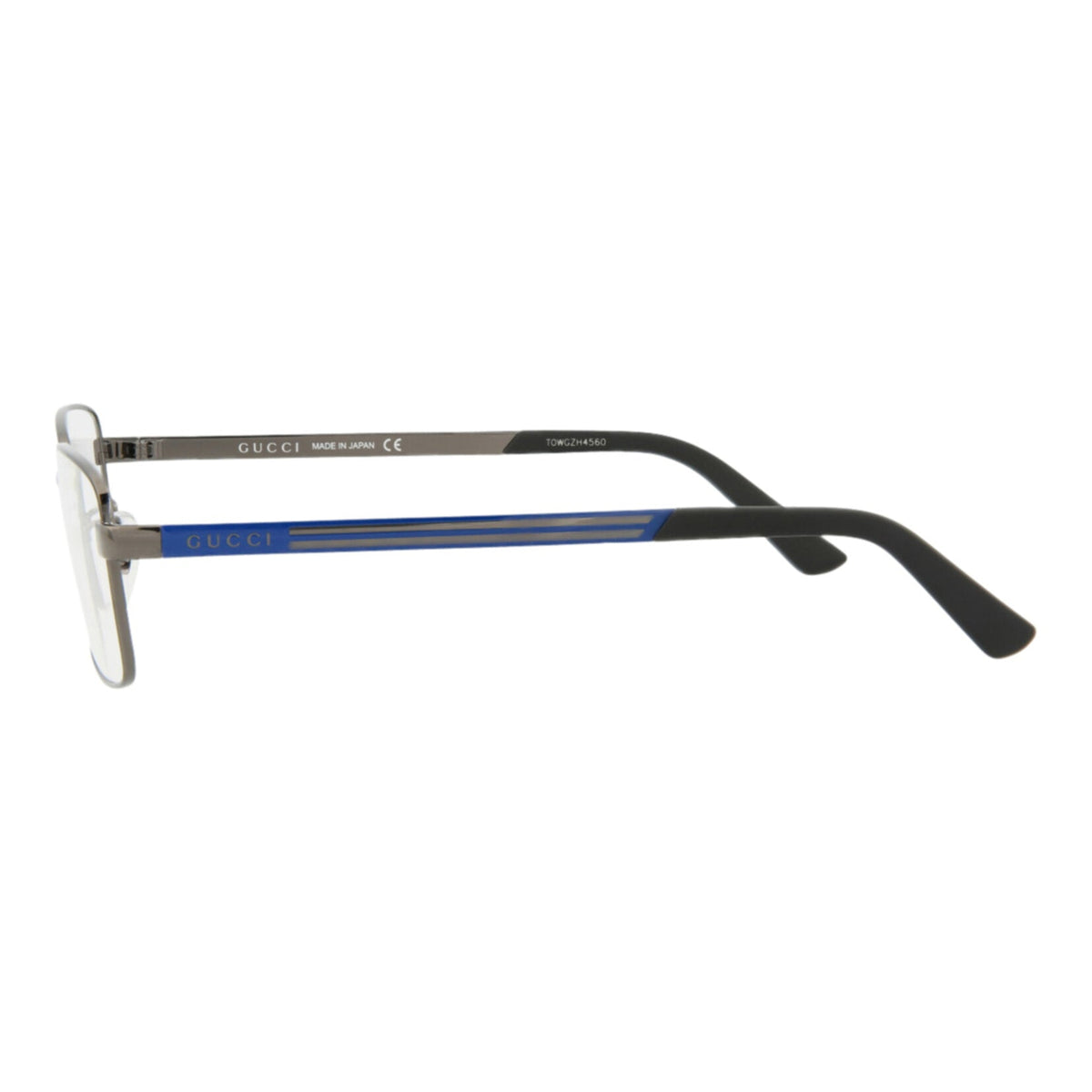 Gucci Mens Square/Rectangle Ruthenium Blue Transparent Fashion Designer Eyewear