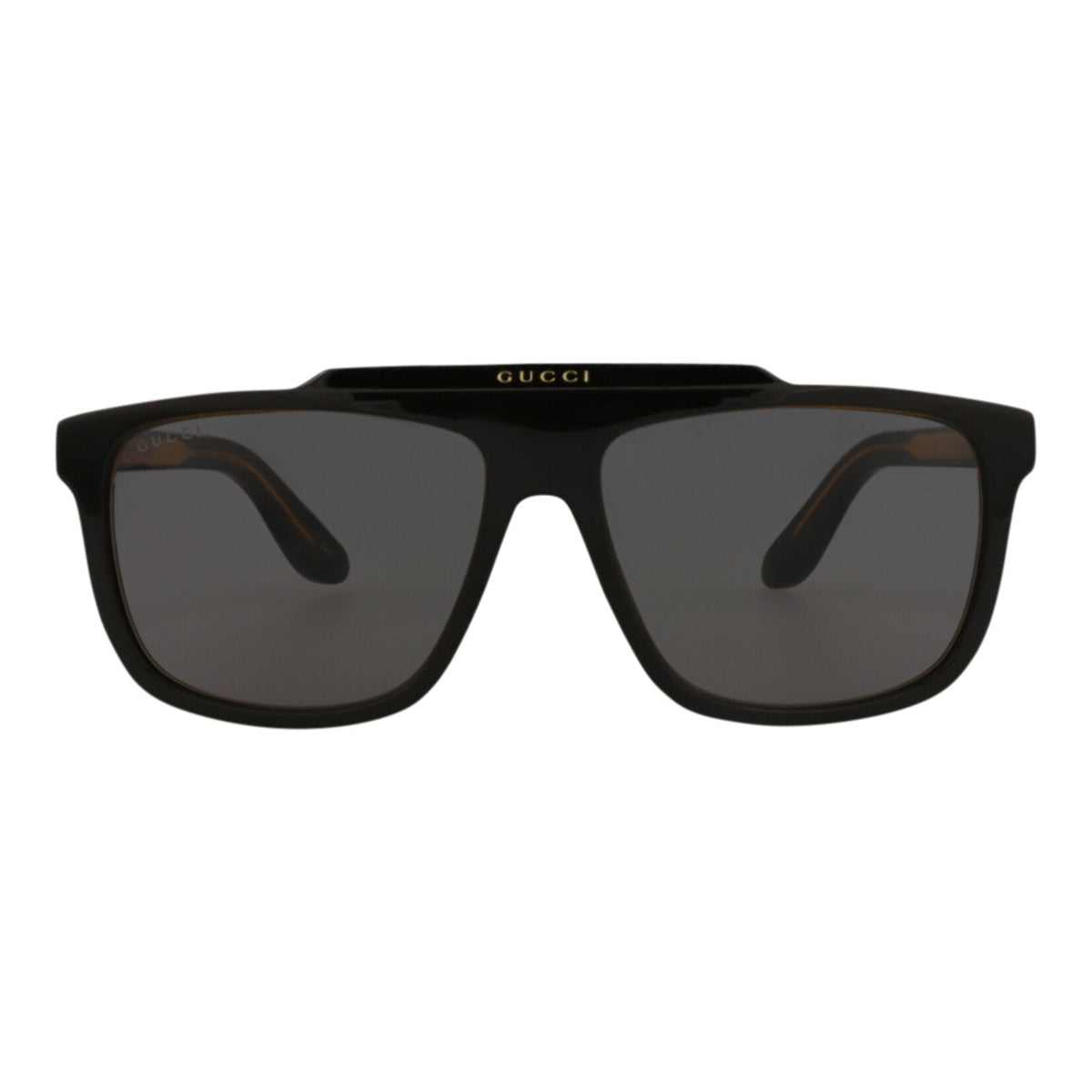 Gucci Mens Aviator Black Black Grey Fashion Designer Eyewear