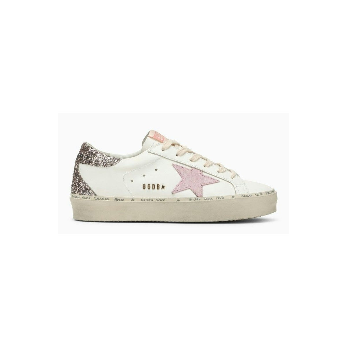 HI-STAR WHITE/PINK/GLITTER SNEAKER