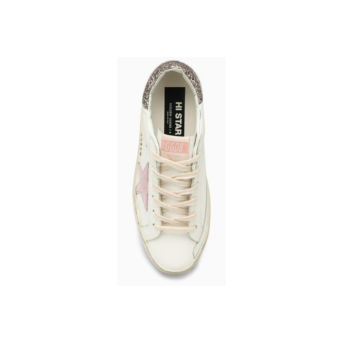 HI-STAR WHITE/PINK/GLITTER SNEAKER