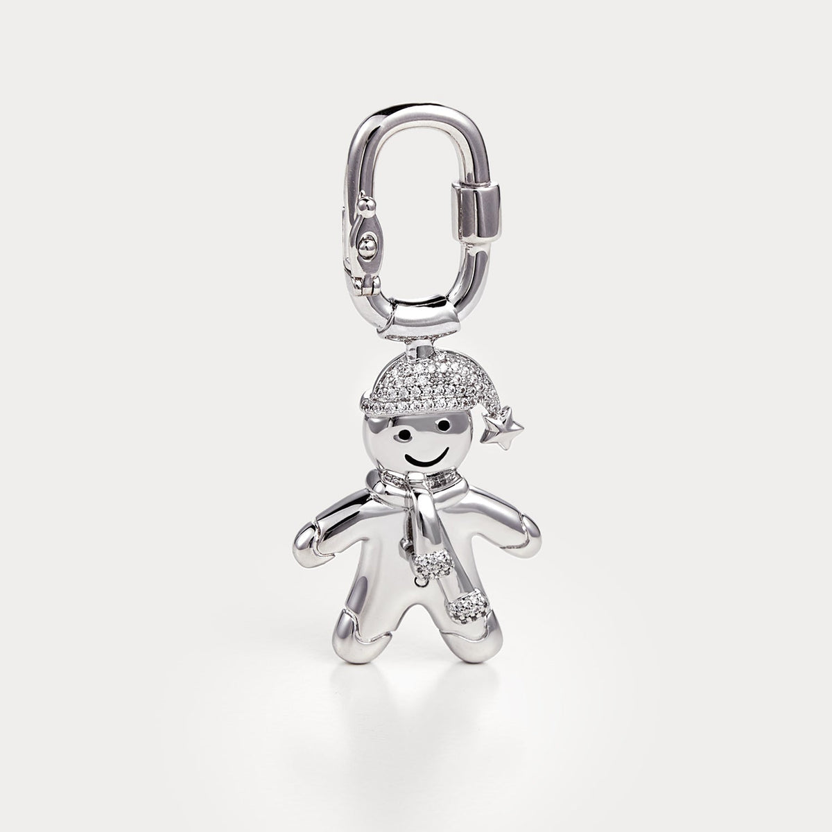 Classic Silver—Gingerbread Man Bag Charm