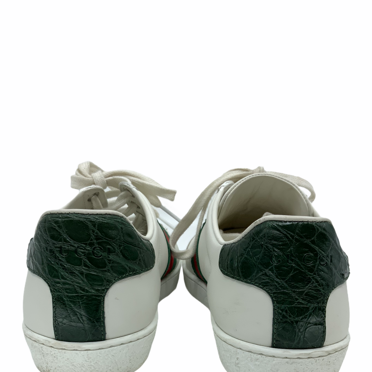 Gucci Ace Leather Web Sneaker Size 7