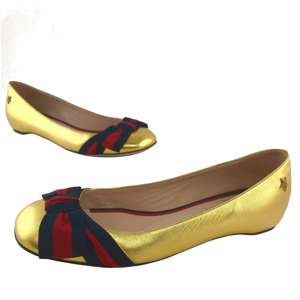 Gucci Aline Leather Flats Size 8