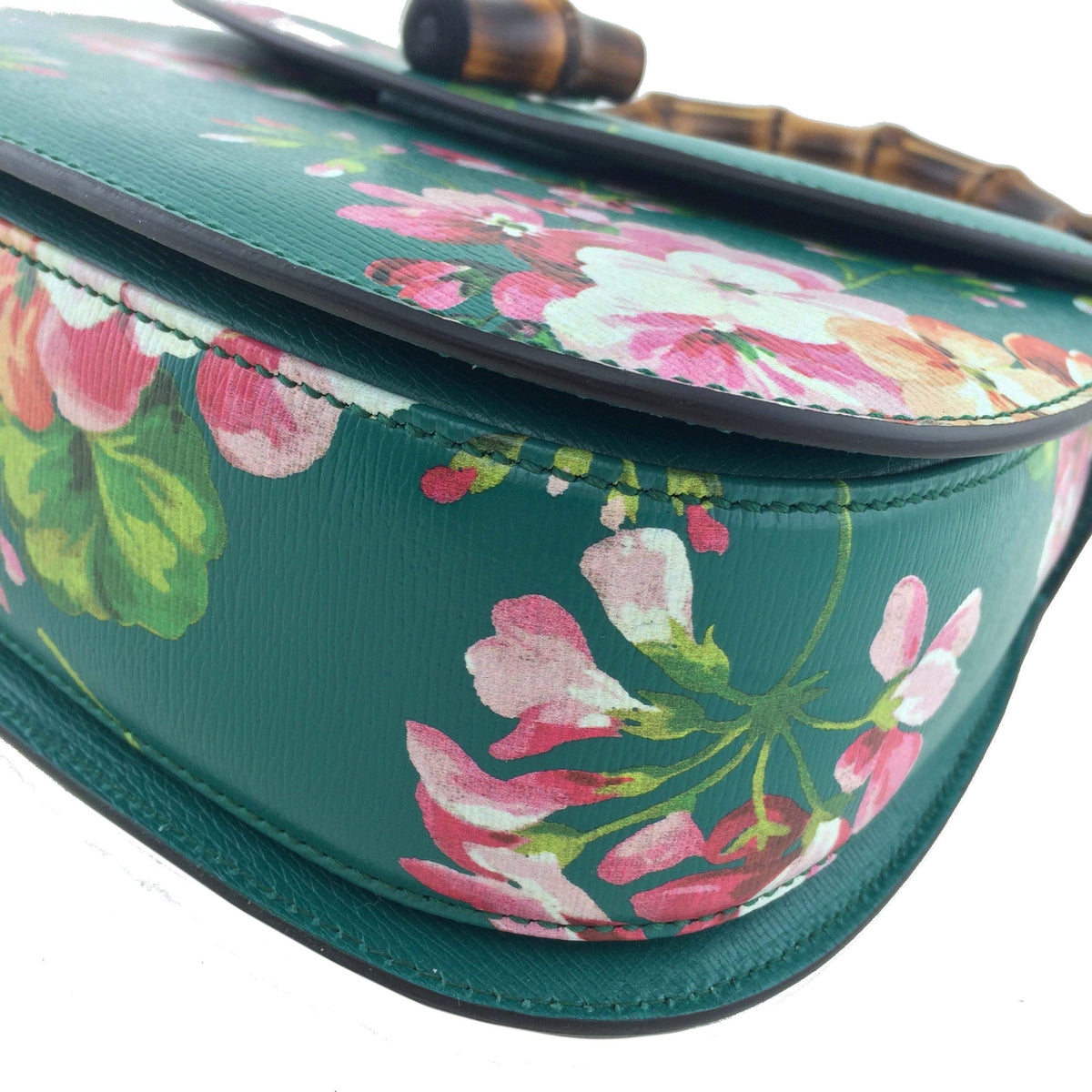 Gucci Bamboo Classic Blooms Small Top Handle Bag