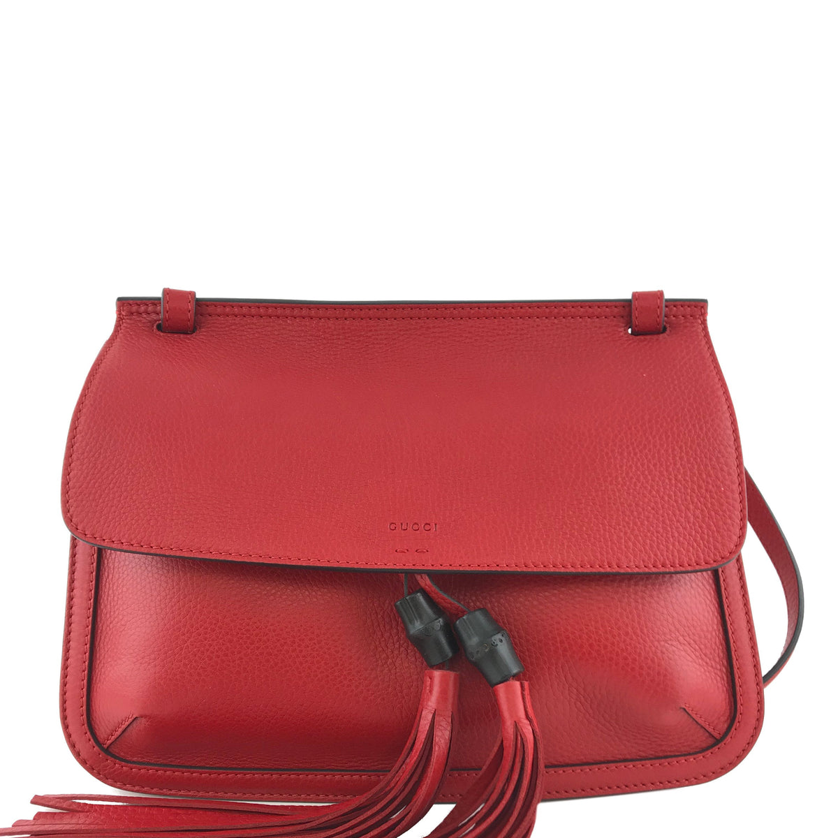 Gucci Bamboo Daily Tassel Flap Shoulder Bag NEW