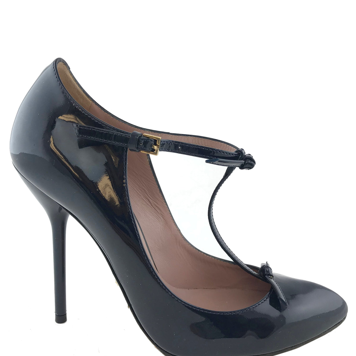 Gucci Beverly T-Strap Patent Pumps Size 6