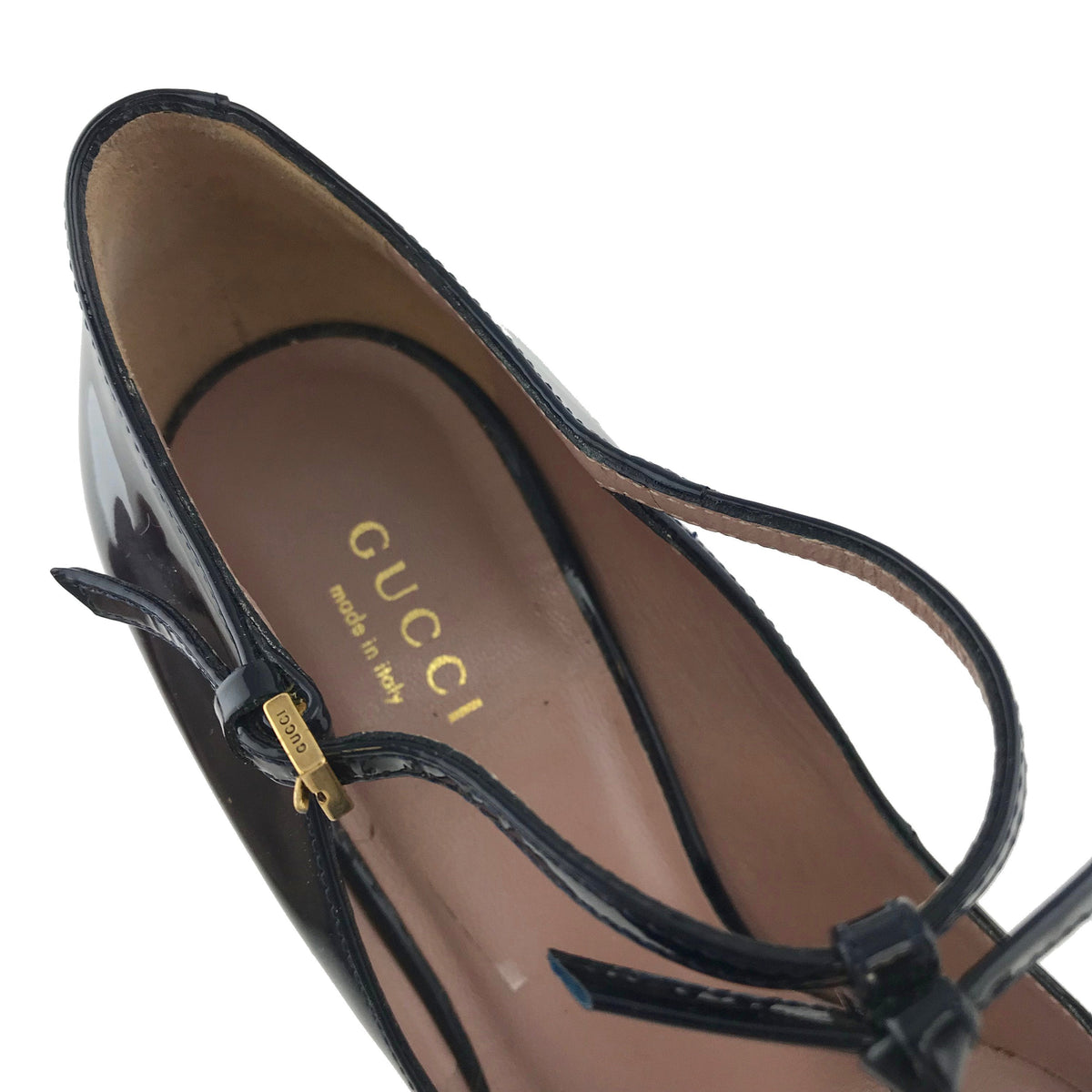 Gucci Beverly T-Strap Patent Pumps Size 6