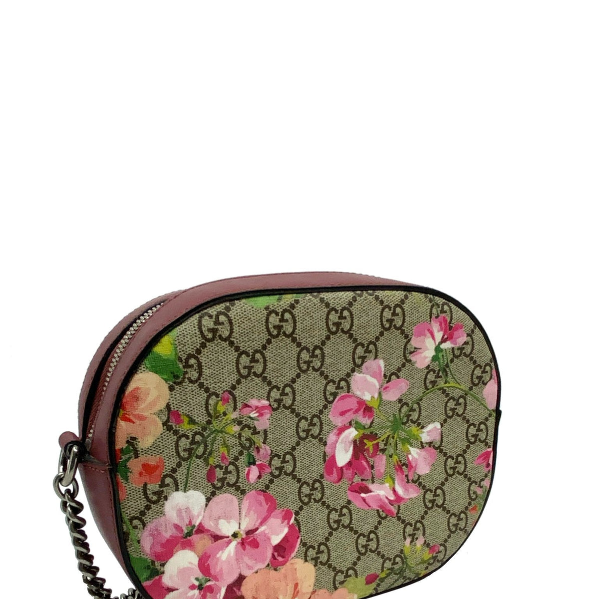 Gucci Blooms GG Supreme Mini Chain Crossbody Bag