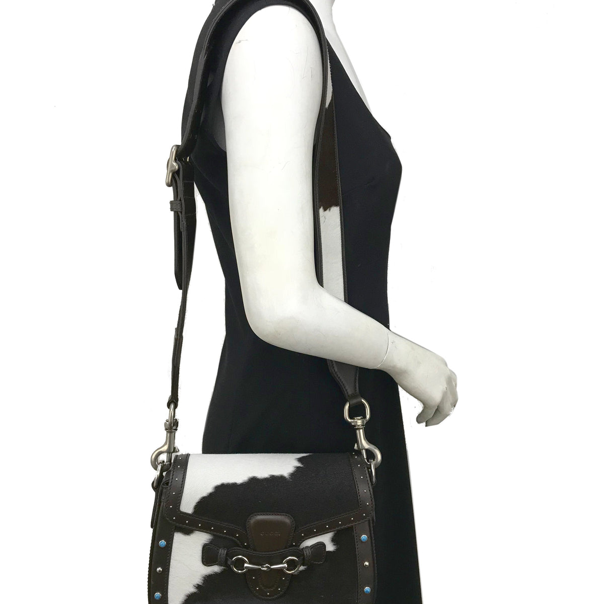 Gucci Cow Print Medium Lady Web Bag