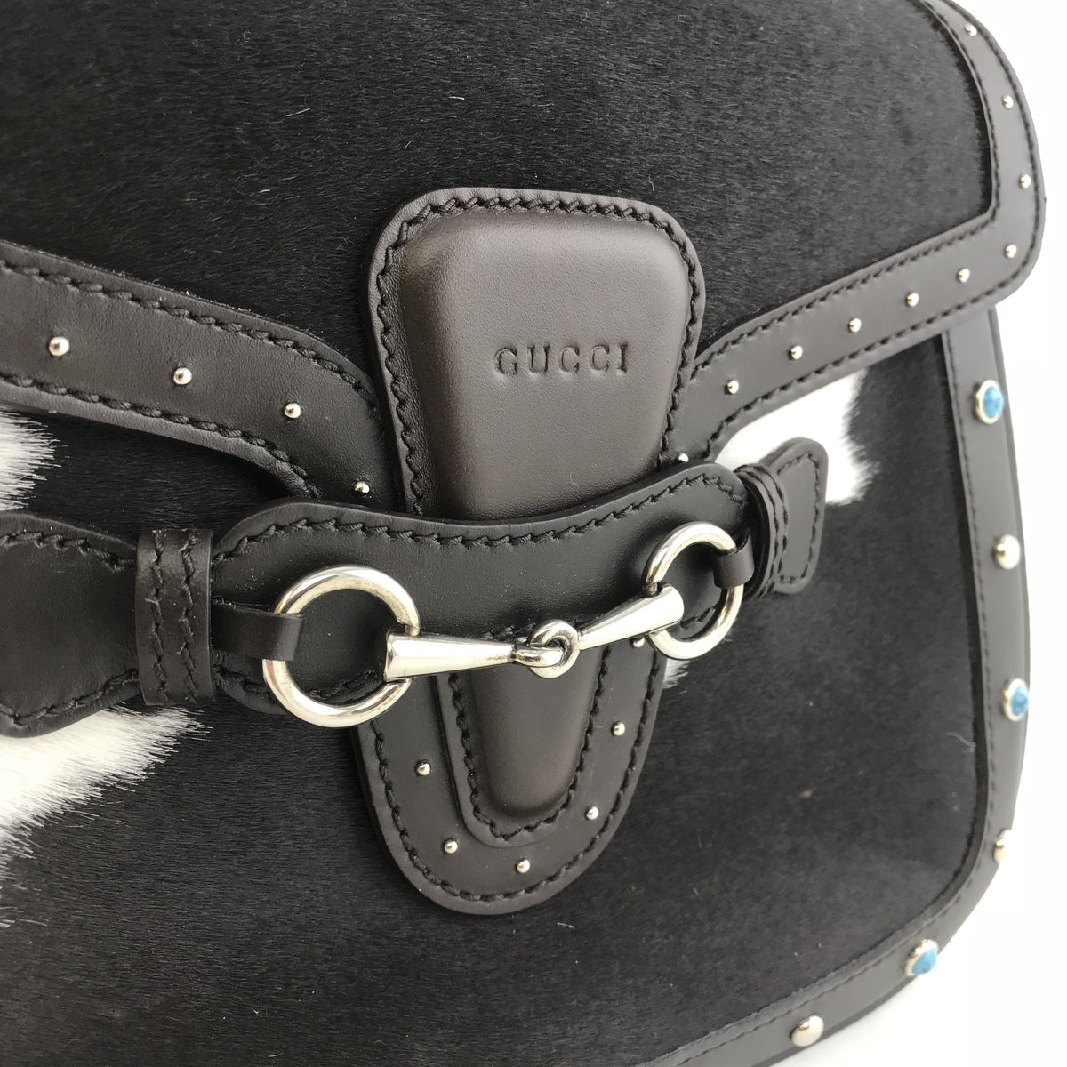 Gucci Cow Print Medium Lady Web Bag