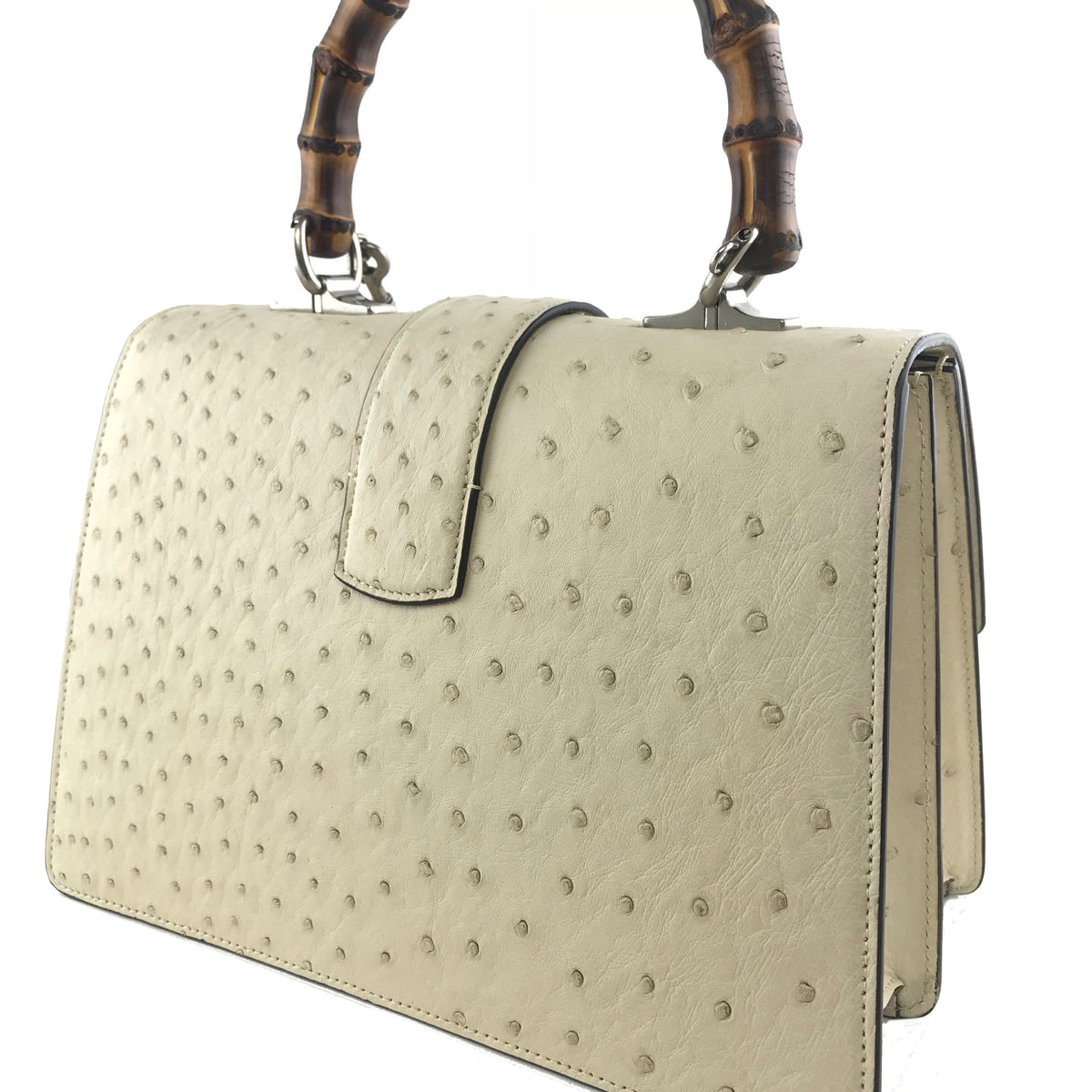 Gucci Dionysus Bamboo Top Handle Ostrich Bag