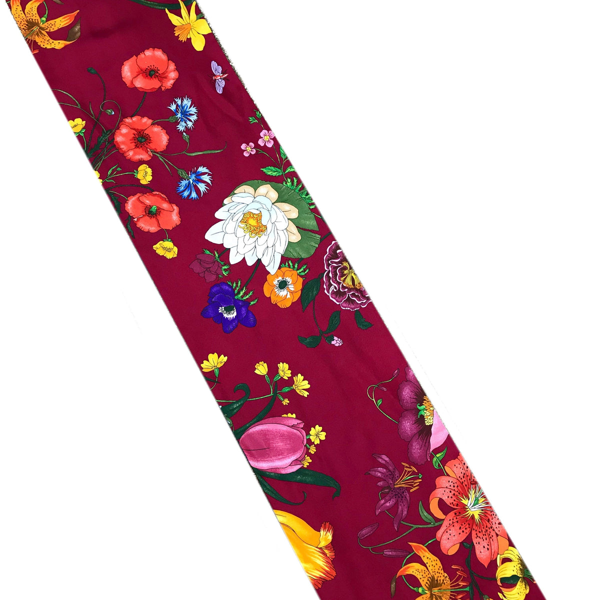 Gucci Flora Floral Reversible Silk Scarf