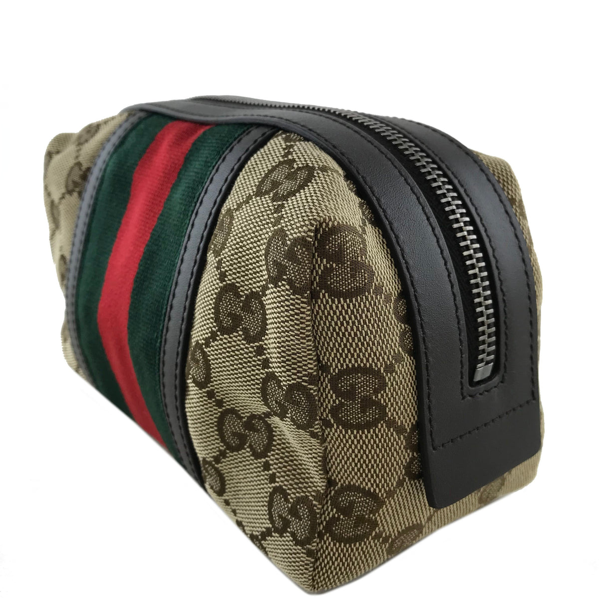 Gucci GG Canvas Web Cosmetic Bag NEW