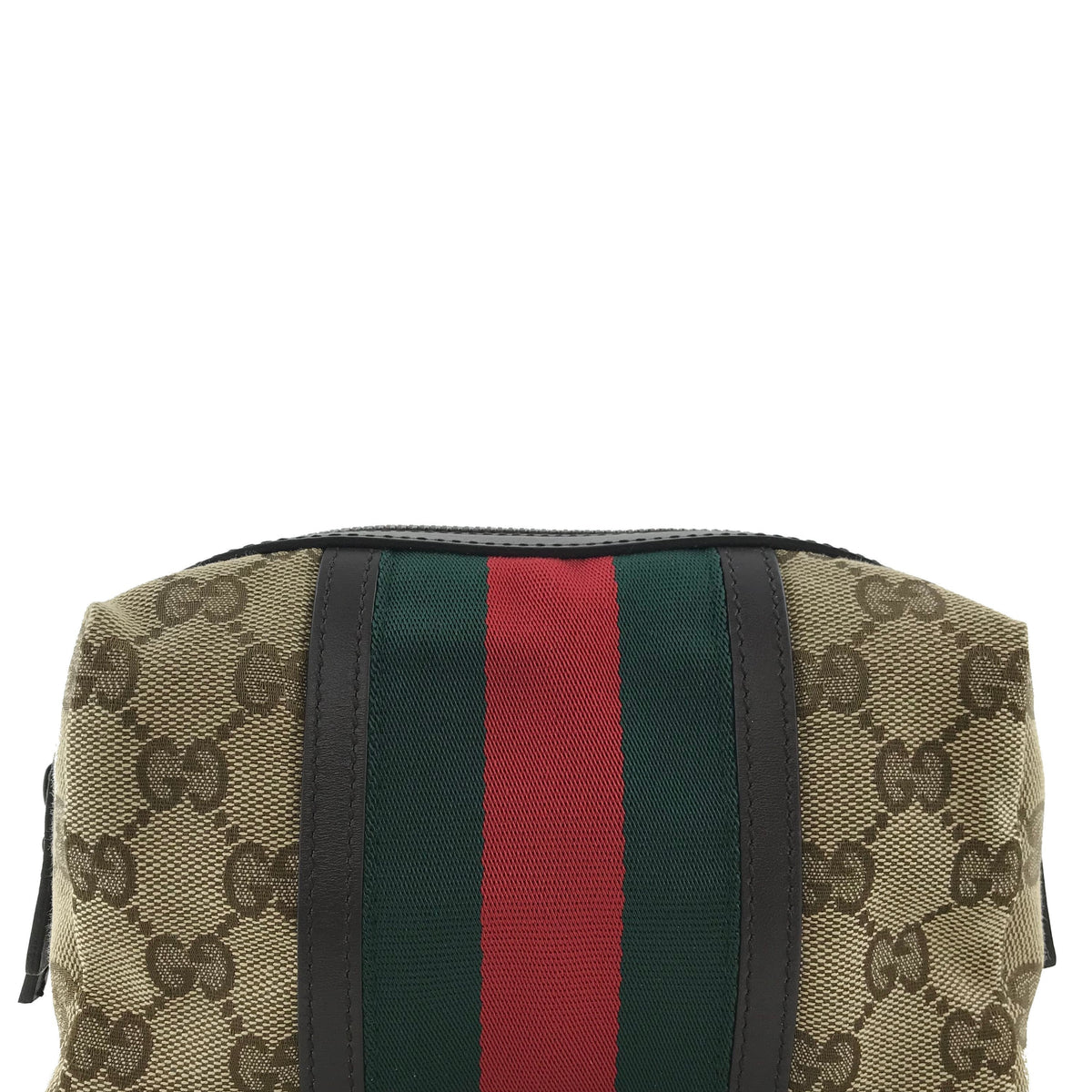 Gucci GG Canvas Web Cosmetic Bag NEW