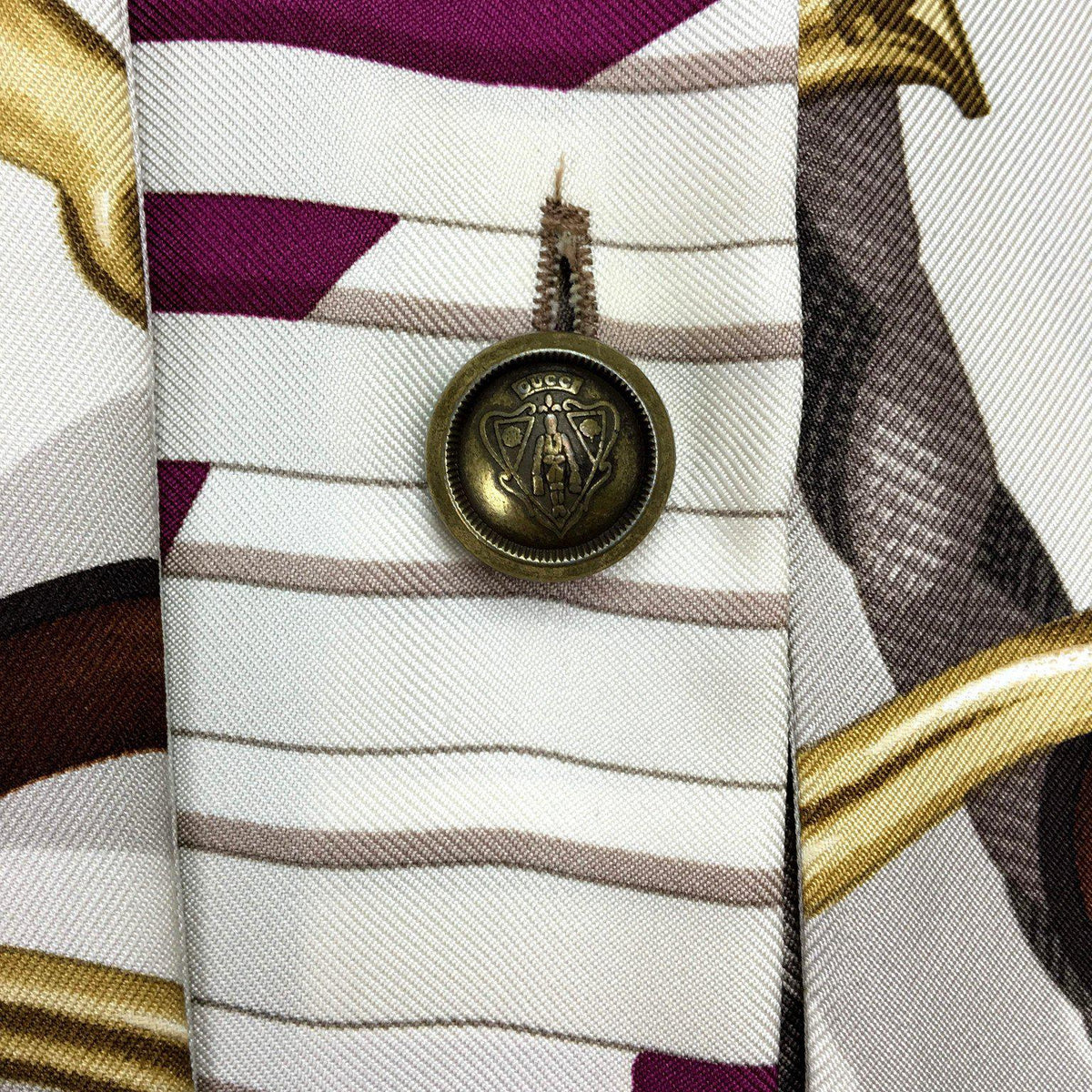 Gucci Iconic Equestrian Printed Silk Sleeveless Blouse Size M NWT