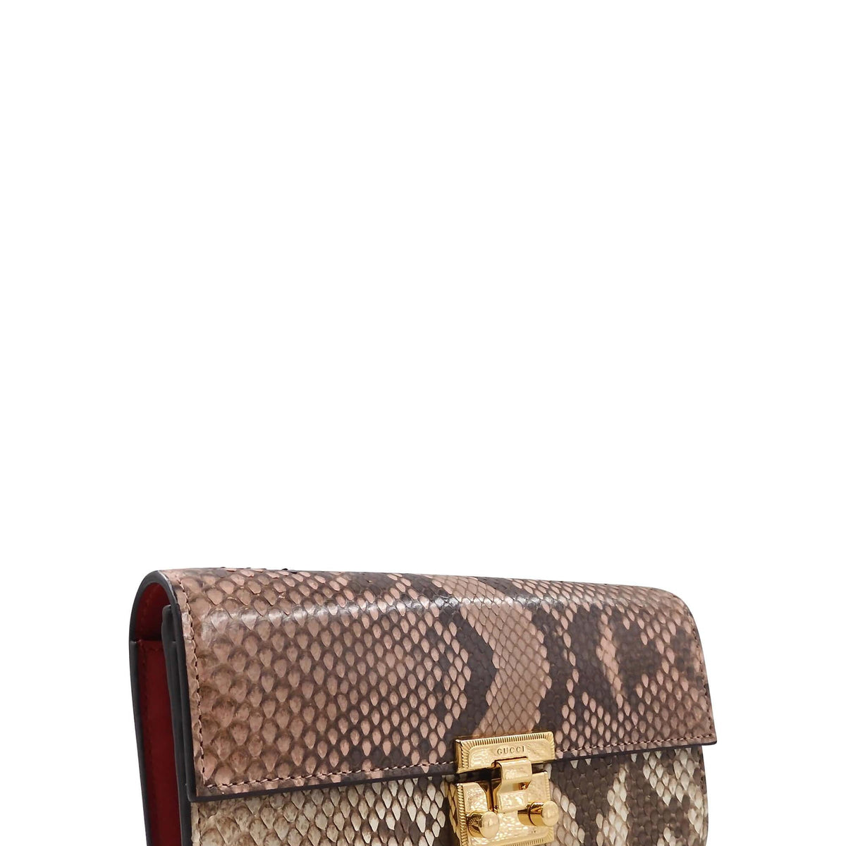 Lady Lock Wallet on Chain Python  Brown