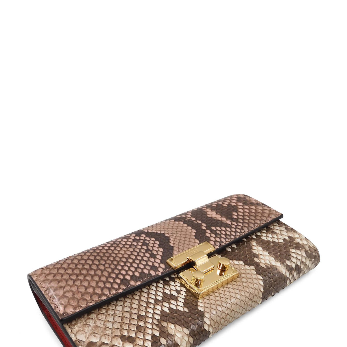 Lady Lock Wallet on Chain Python  Brown