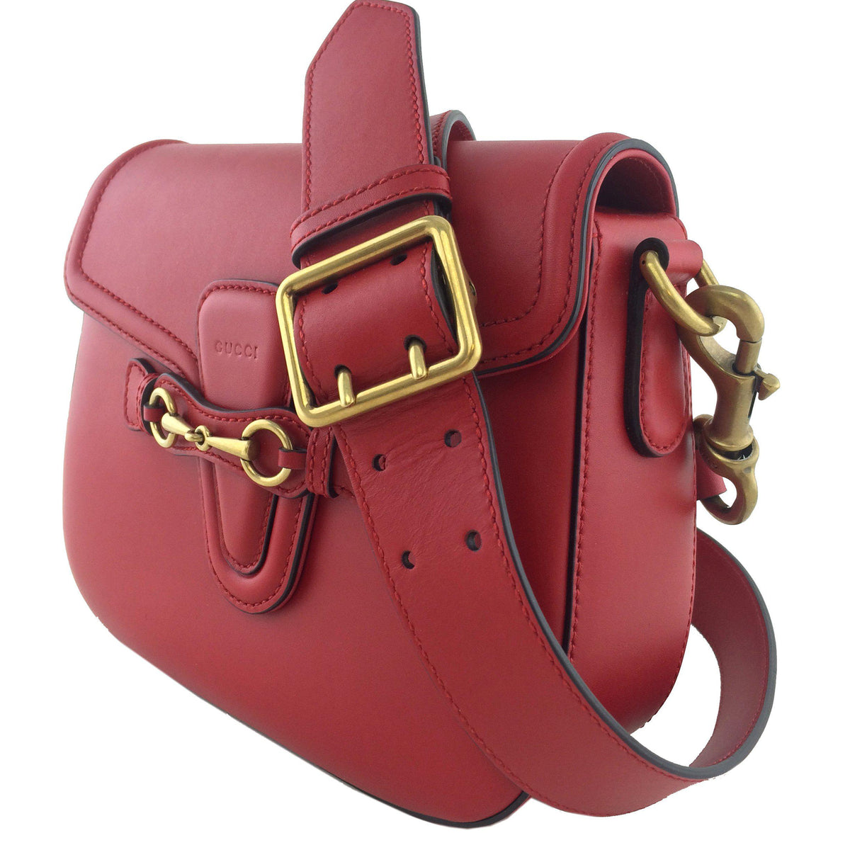 Gucci Lady Web Medium Leather Shoulder Bag