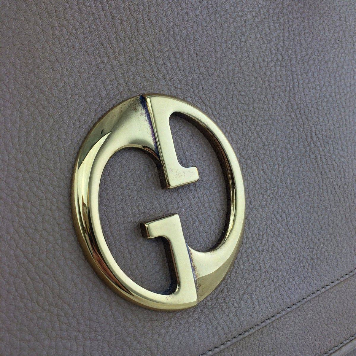Gucci Leather Large GG Satchel Flap Bag