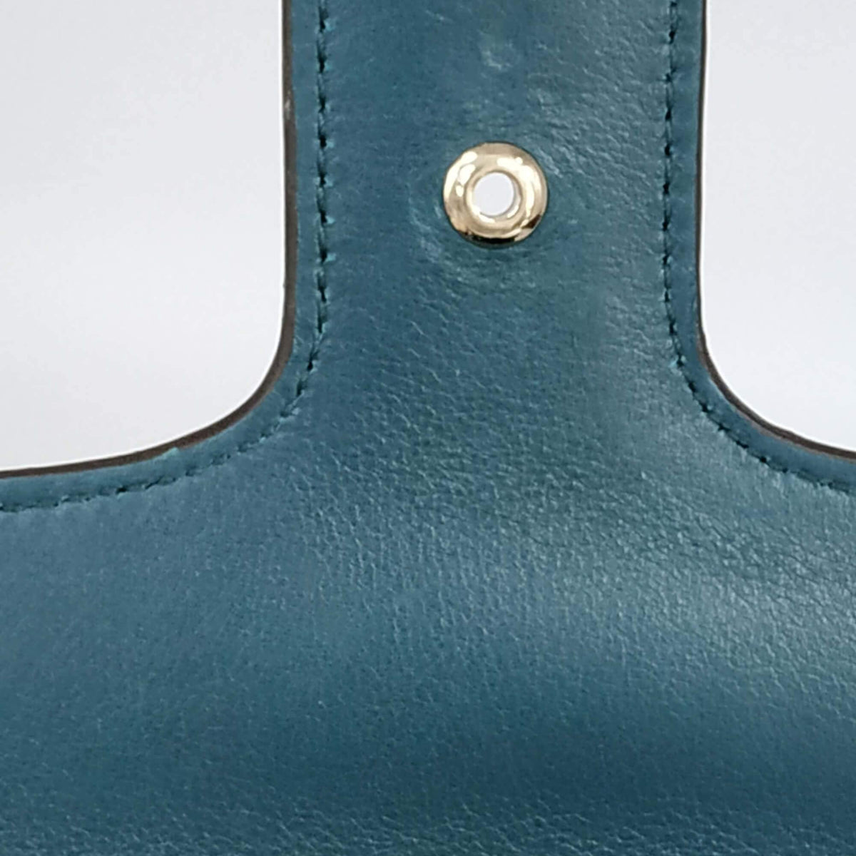 Lizard 1973 Small Top Handle Flap Bag Turquoise