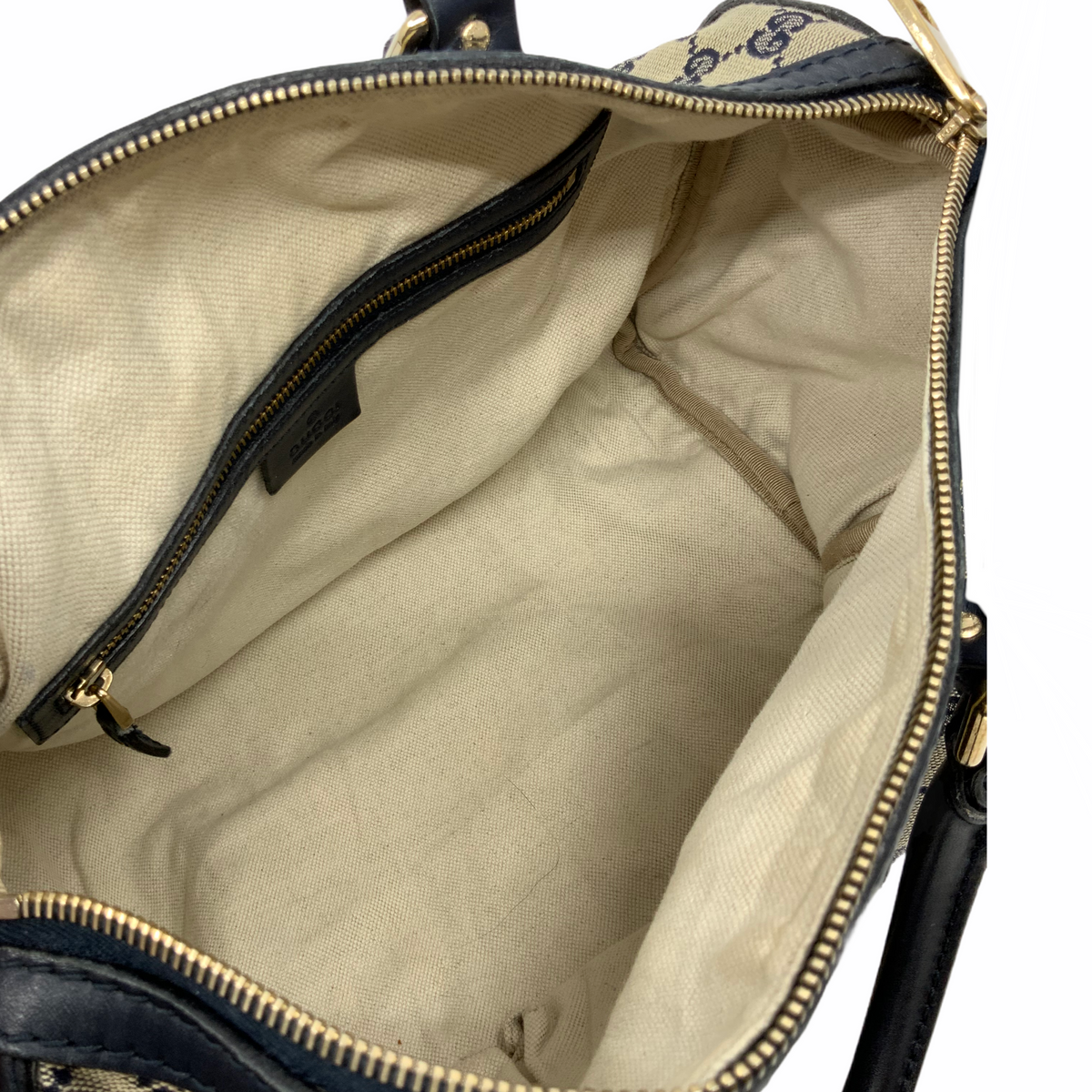 Gucci Monogram Canvas Web Boston Bag with Shoulder Strap