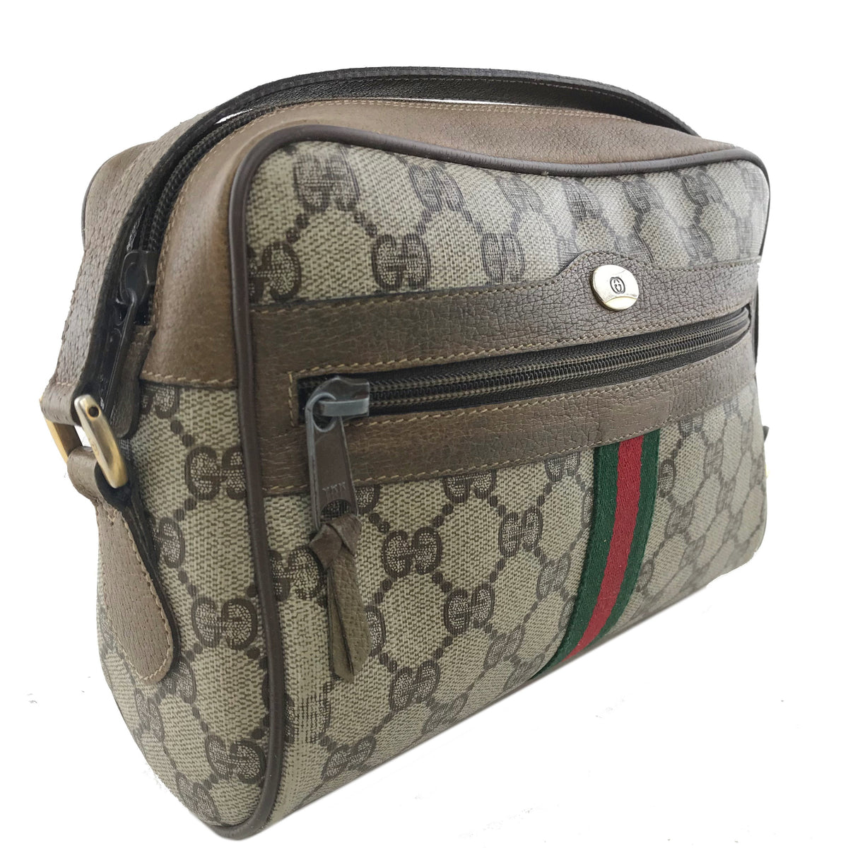 Gucci Monogram Web Camera Crossbody Bag