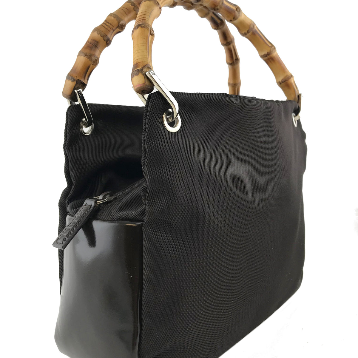 Gucci Nylon Bamboo Handle Bag