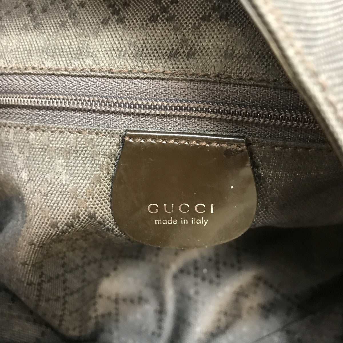 Gucci Vintage Nylon Bamboo Handle Hobo Bag