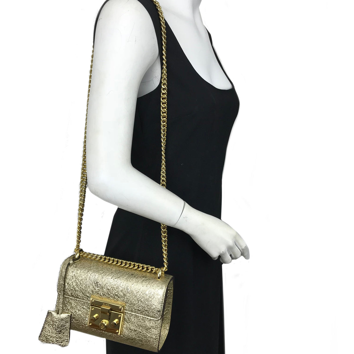 Gucci Padlock Small Metallic Shoulder Bag