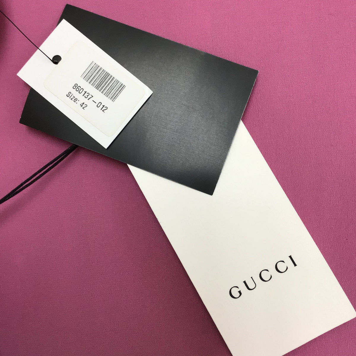 Gucci Pleated-Placket Silk Crepe De Chine Blouse Size M