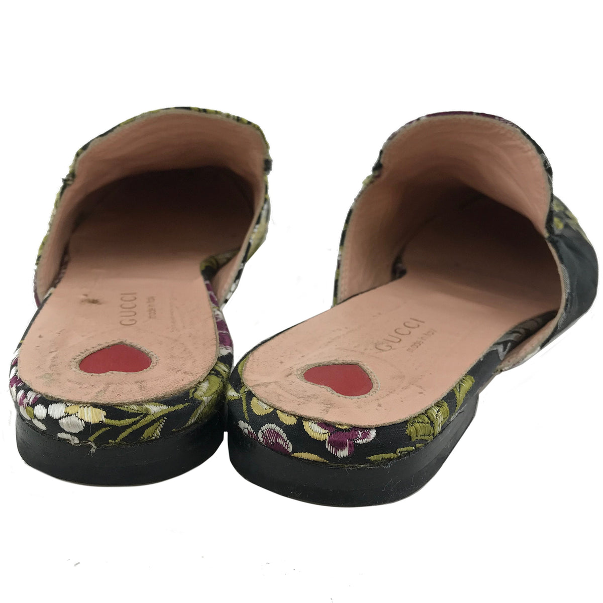 Gucci Princetown Floral Jacquard Horsebit Mules Size 9