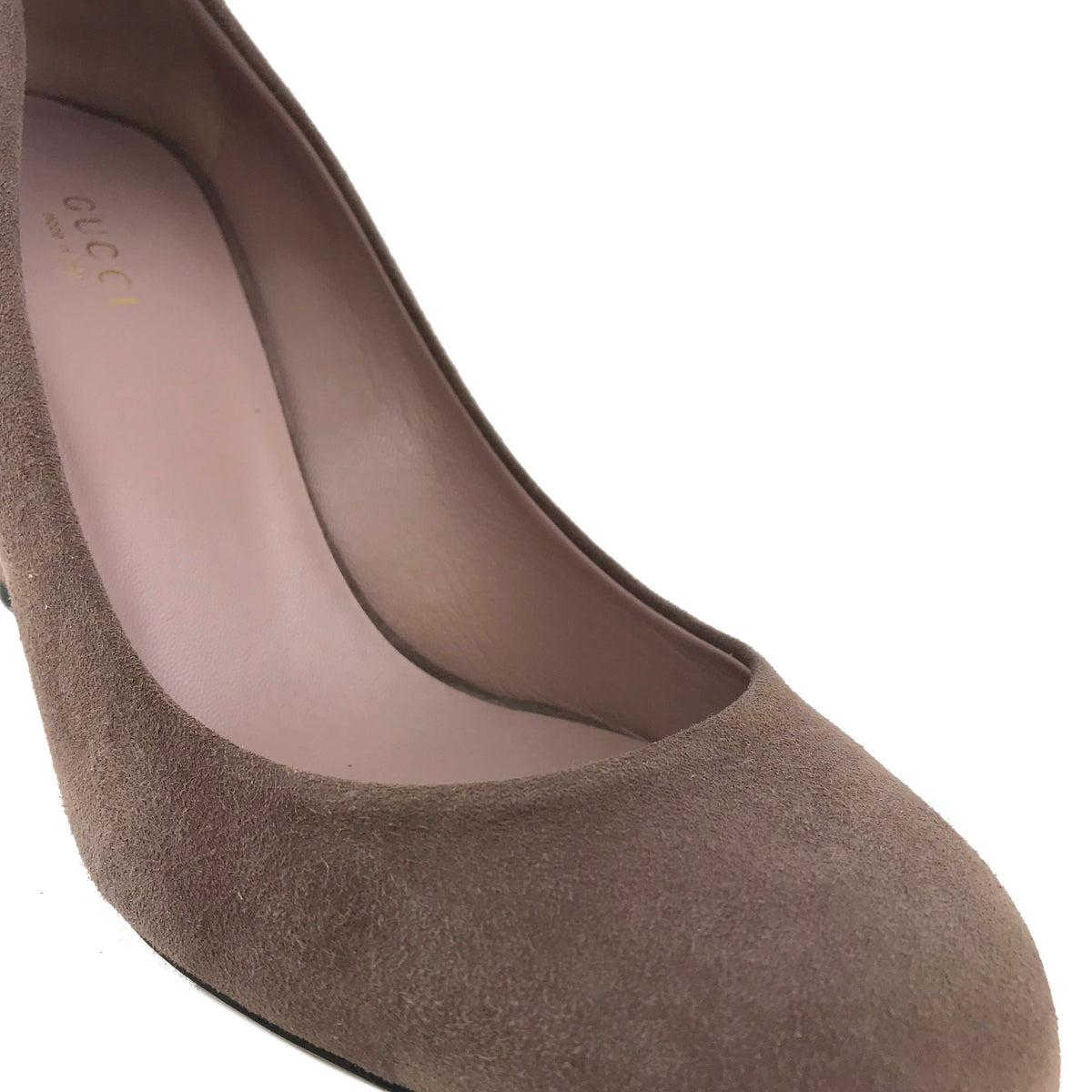 Gucci Suede Wedge Pump Mauve Size 8