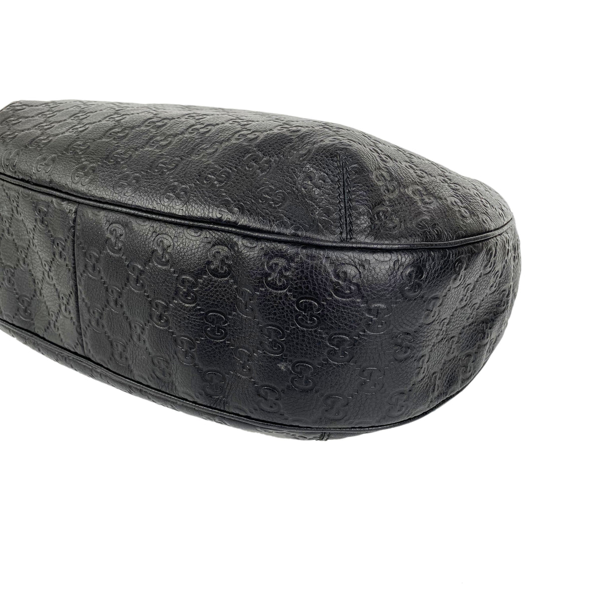 Gucci Black Guccissima Hobo Bag
