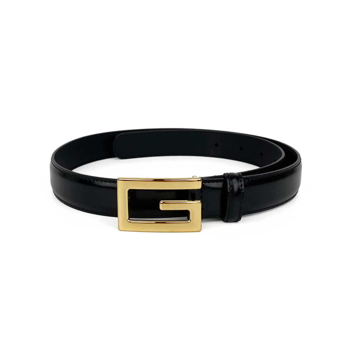 Gucci Black Square G Buckle Belt 75