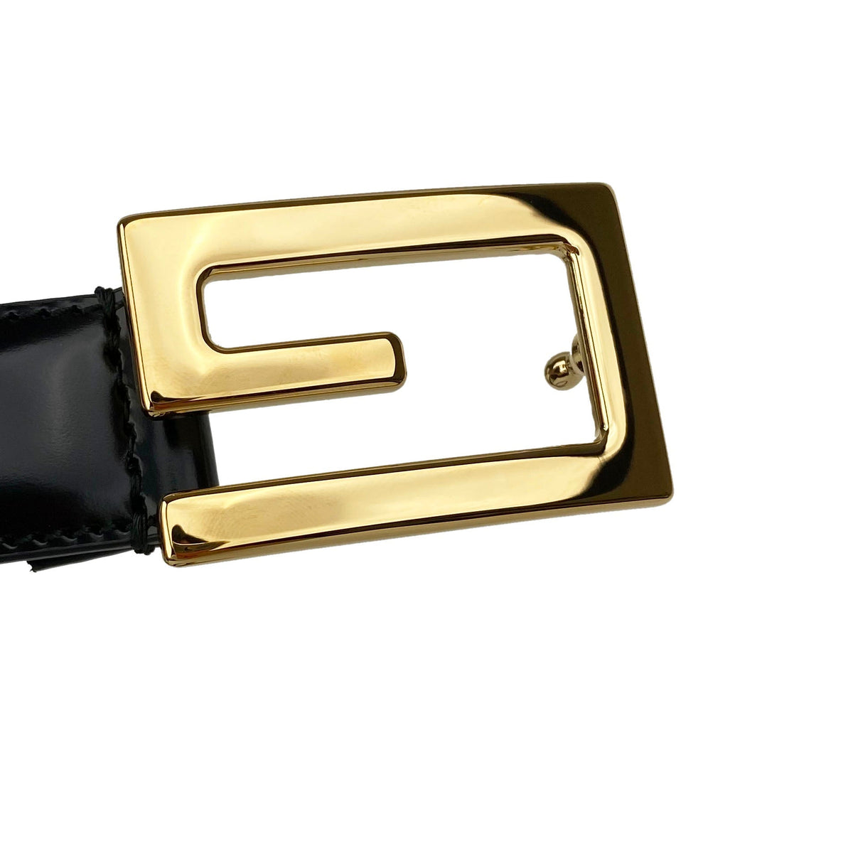 Gucci Black Square G Buckle Belt 75