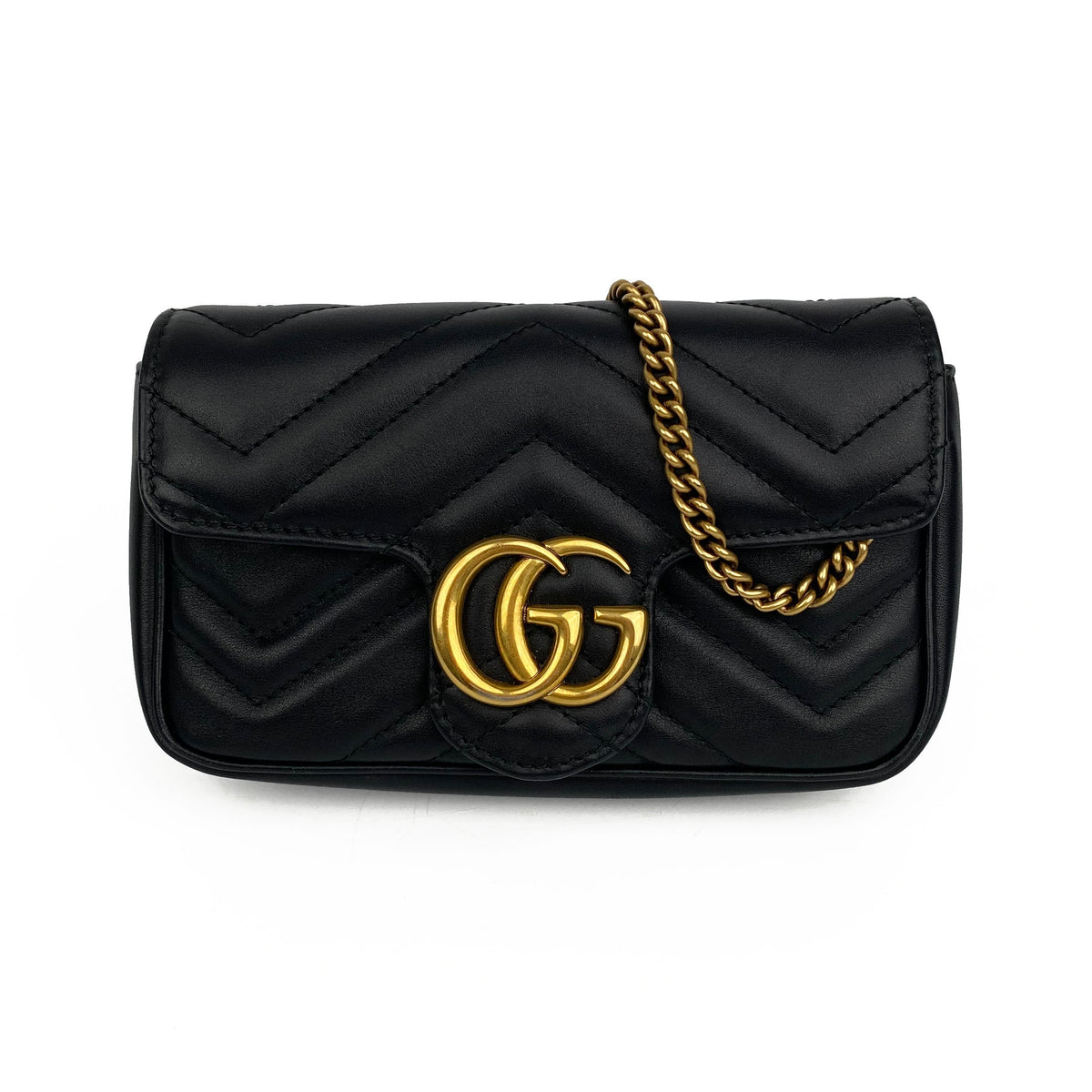 Gucci Black Super Mini Marmont Bag