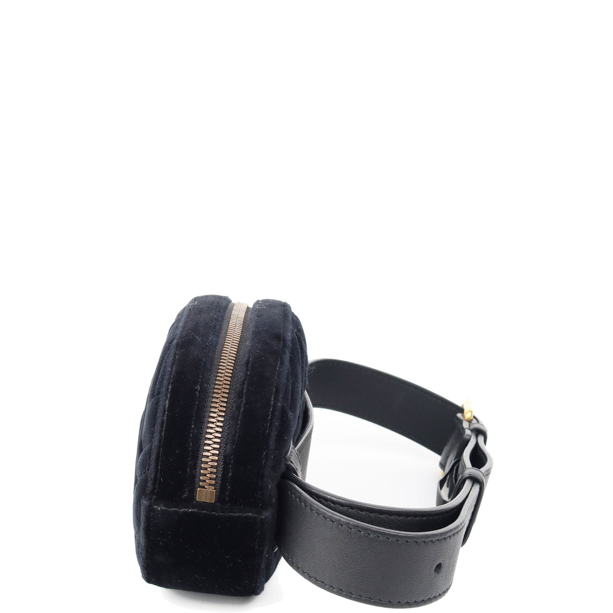 Gucci Black Velvet Marmont Belt Bag 65