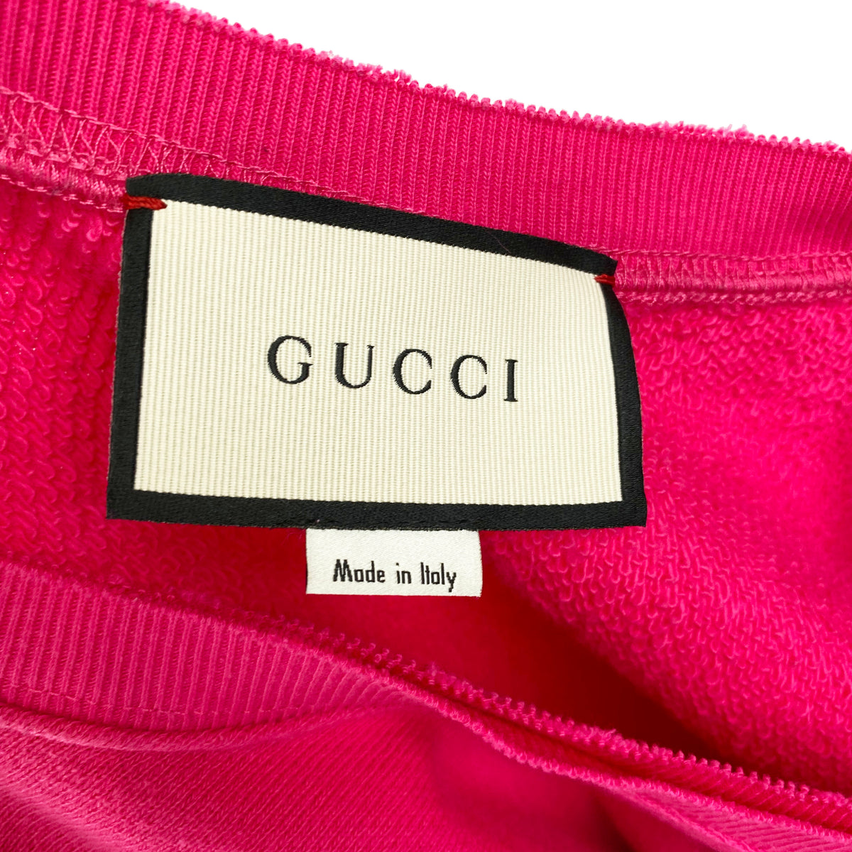 Gucci Cotton Pink Bow Logo Pullover S